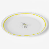 Buzz & Bloom Paper Plates  - hand drawn bee design Papieren Bordje (Gekanteld)