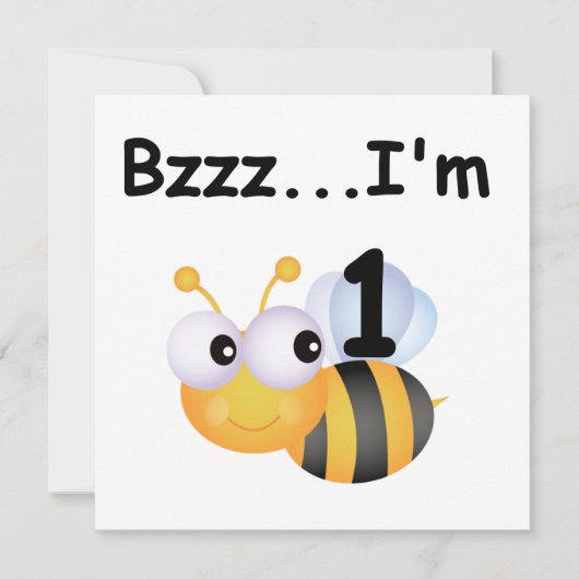 Buzz Bumblebee 1e verjaardag T-shirts en cadeautje Kaart (Voorkant)