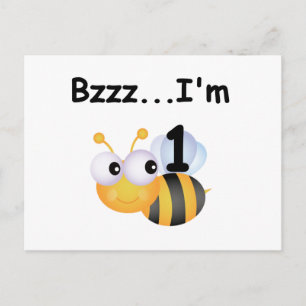 Buzz Bumblebee 1e Verjaardag T-shirts en geschenke Briefkaart