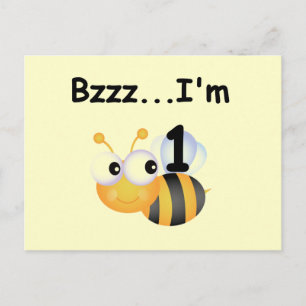 Buzz Bumblebee 1e Verjaardag T-shirts en geschenke Briefkaart