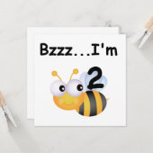 Buzz Bumblebee 2e verjaardag T-shirts en cadeautje Kaart (Voorkant / Achterkant in situ)