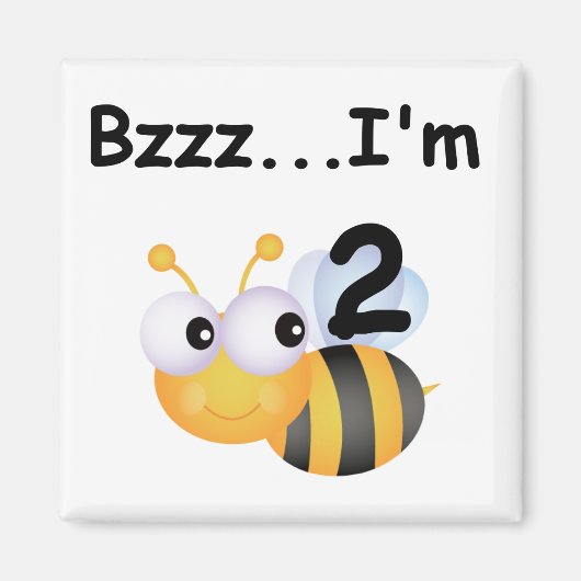 Buzz Bumblebee 2e verjaardag T-shirts en cadeautje Magneet (Voorkant)