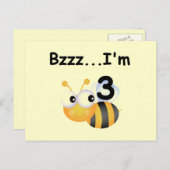 Buzz Bumblebee 3e verjaardag T-shirts en cadeautje Briefkaart (Voorkant / Achterkant)