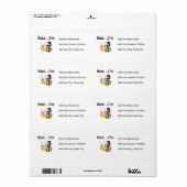 Buzz Bumblebee 3e verjaardag T-shirts en cadeautje Etiket (Full Sheet)