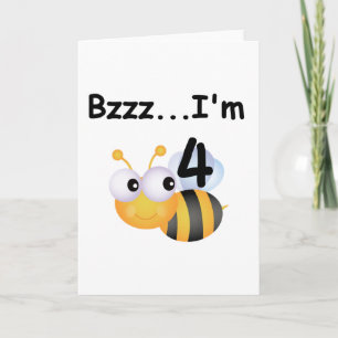 Buzz Bumblebee 4e Verjaardag T-shirts en geschenke Kaart