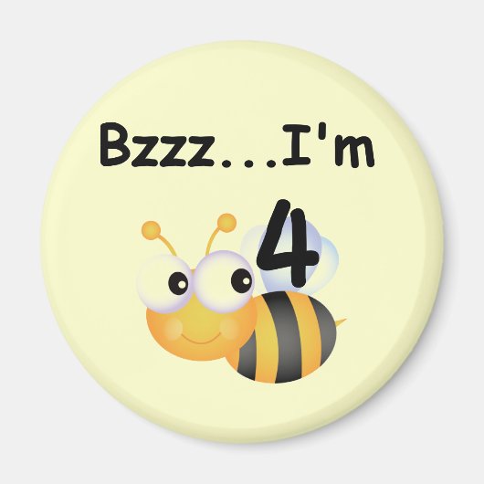 Buzz Bumblebee 4e Verjaardag T-shirts en geschenke Magneet (Voorkant)