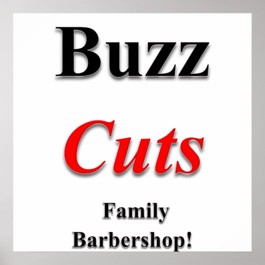 Buzz Coupes Famille Barbershop Poster Matte (Devant)