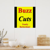 Buzz Coupes Famille Barbershop Poster Matte (Cuisine)