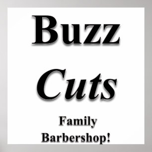 Buzz Coupes Famille Barbershop Poster Matte