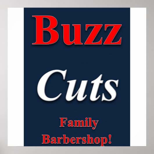 Buzz Coupes Famille Barbershop Poster Matte (Devant)