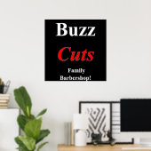 Buzz Cuts Family Barbershop Poster Matte (Thuiskantoor)