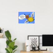 Buzz met Poster BuzzBee (Thuiskantoor)
