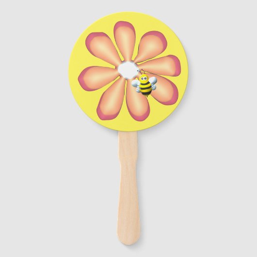 BUZZ OFF Aangepaste Bumblebei Handwaaier (Achterkant)