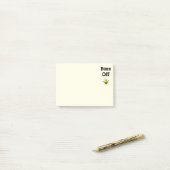 Buzz Off Bee Bumblebee Custom Text Post-it® Notes (Op bureau)