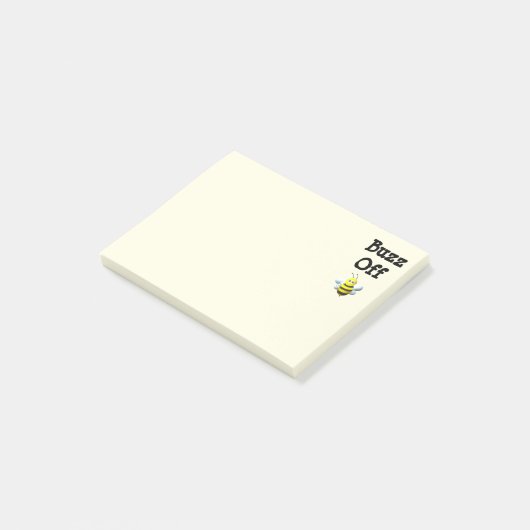 Buzz Off Bee Bumblebee Custom Text Post-it® Notes (Schuin)