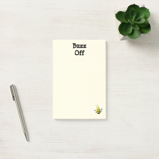 Buzz Off Bee Bumblebee Custom Text Post-it® Notes (Kantoor)