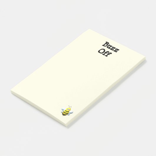 Buzz Off Bee Bumblebee Custom Text Post-it® Notes (Schuin)