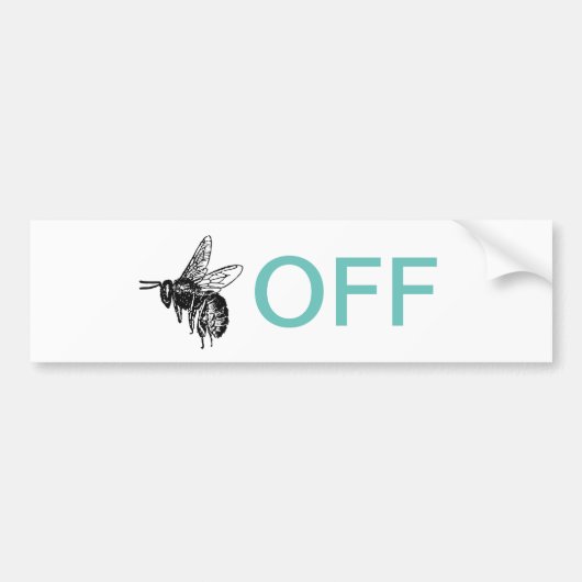 Buzz Off Car Magnet Bumpersticker (Voorkant)