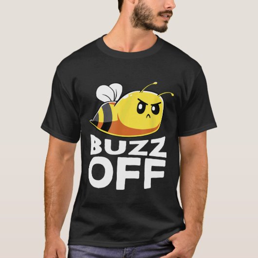 Buzz Off Honey Bee Pun Bee T-shirt (Voorkant)