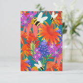 Buzz onder Blooms-Blauwgroen Grove_Dank u Bedankkaart (Staand voorkant)