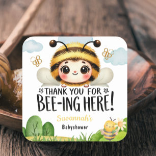 Buzz-waardig Baby shower Dank u Stickers