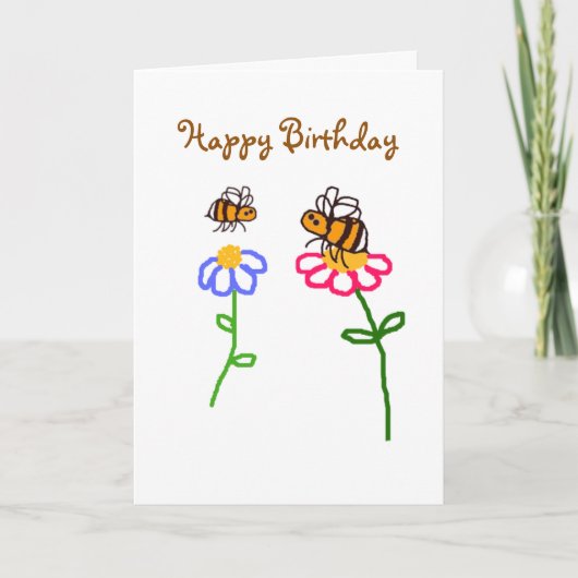 BuzzAbout Bees Happy Birthday voor jou Kaart (Voorkant)