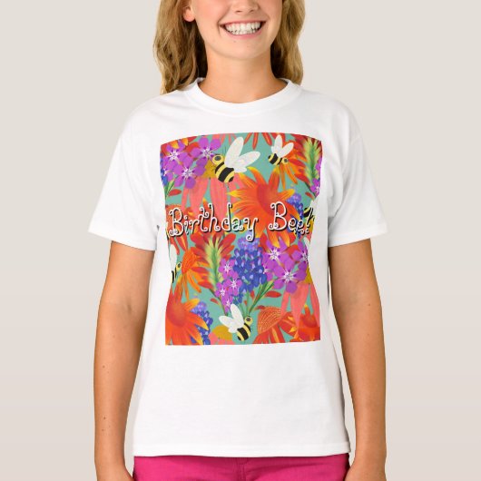 BuzzAmongBlooms_Bewerkbare Kinderen T-shirt (Voorkant)