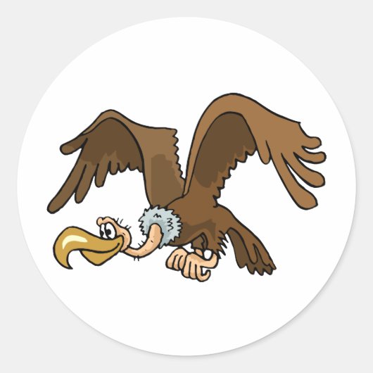 Buzzard Ronde Sticker (Voorkant)