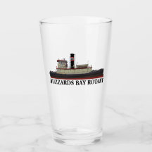 Buzzards Bay Rotary Tugboat Tumbler Glass