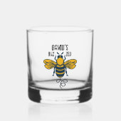 "Buzzed" met Bee Custimizable Whiskey Glass Whisky Glas (Voorkant)