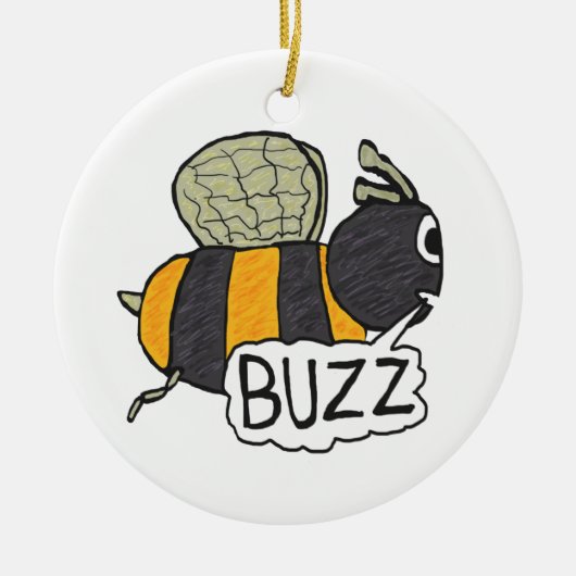 Buzzing Bee Keramisch Ornament (Voorkant)