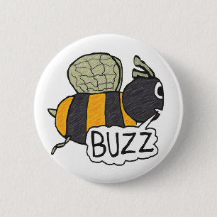 Buzzing Bee Ronde Button 5,7 Cm