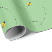 Buzzing bijen Golden Honey Seamless Cadeaupapier (Rol Hoek)