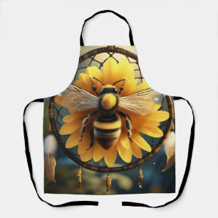 Buzzing Dreams: Sunflower Bee Dreamcatcher Schort