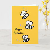 Buzzing van bijen kaart (Gele Bloem)