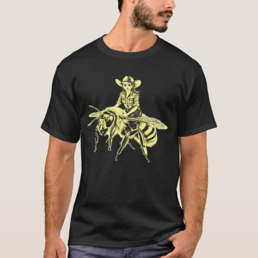 Buzzing with Style: Retro Beekeeper T-shirt voor H (Voorkant)