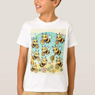 Buzzing with Sweetness: Cartoon Bijen Verzamelen H T-shirt