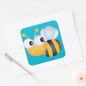 Buzzy Bee Vierkante Sticker (Envelop)