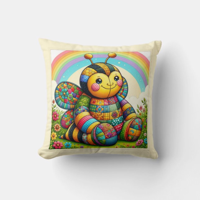 Buzzy Patchwork Blossom Kussen (Voorkant)