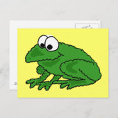 BV - Carte postale de grenouille amusante (Devant / Derrière)