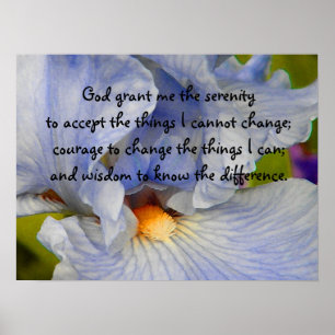 BV- Serenity Prayer Iris Poster