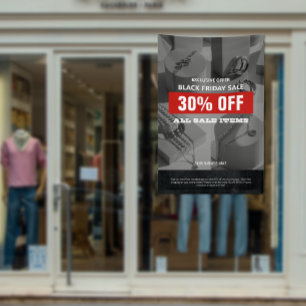 BW 4 Foto's Black Friday Sale Product Promo Spandoek