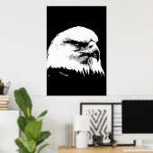 BW American Bald Eagle Poster Print Eagles Posters (Thuiskantoor)