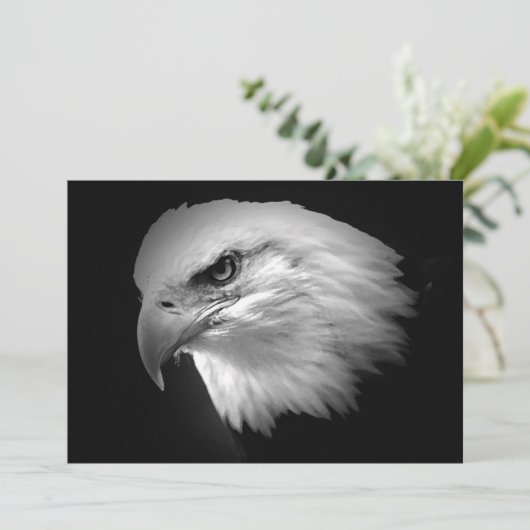 BW Bald American Eagle Uitnodiging (Staand voorkant)