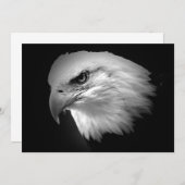 BW Bald American Eagle Uitnodiging (Voorkant / Achterkant)