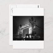 BW Black & White London Tower Bridge Briefkaart (Voorkant / Achterkant)