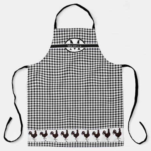 BW Buffalo Controleert Patroonmonogram | Rooster Schort (Voorkant)