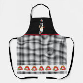 BW Buffel controleert patroon monogram J | Sneeuwm Schort (Voorkant)