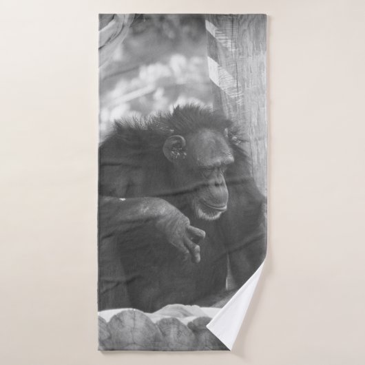 BW Chimp (Serviette de bain)