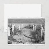 BW Fort Pierce, strandwandeling van Florida, afgeb Briefkaart (Voorkant / Achterkant)